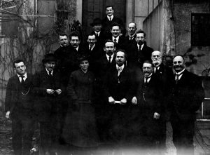 La direction sortante de l'USPD, élue lors du congrès de Leipzig (déc. 1919)