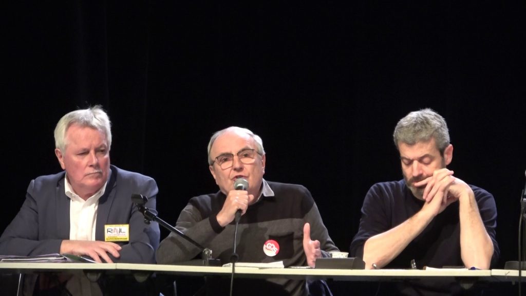 Lors de la conférence de presse comité de vigilance ferroviaire du 8 avril